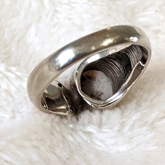 10K White Gold Vintage Diamond and Opal Ri… - Picture 2 of 9